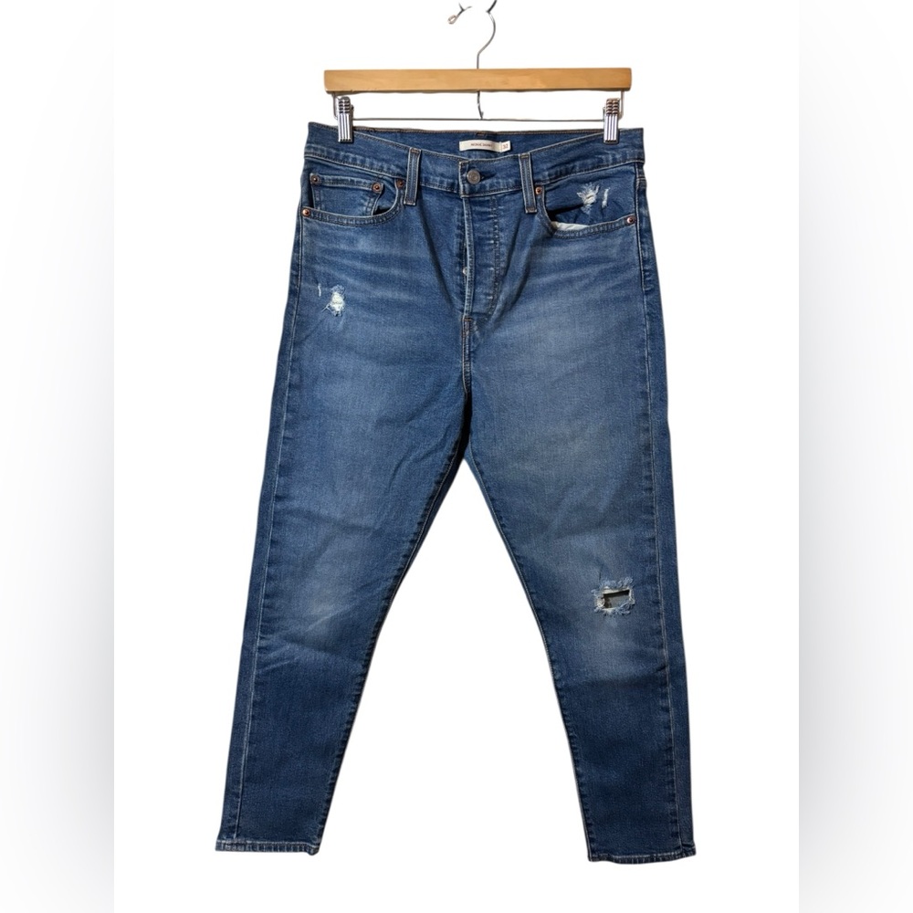 LEVI’S | wedgie skinny denim blue jeans 32 button fly